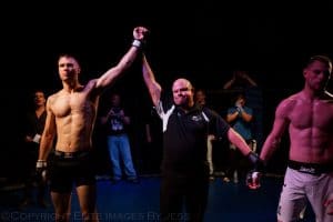 Kenny getting his hand raised after last weekend's win